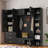 4-in-1 Hall Tree With Padded Bench, 4 Hooks, 3 Drawers And Adjustable Storage Shelves-2046430714