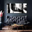 «Abstract Black Ink Abstract», ensemble de 3 reproductions sur toile par Daniel P-93062933
