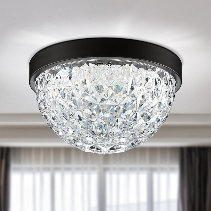 Castor Crystal LED Flush Mount, Oil Rubbed Bronze