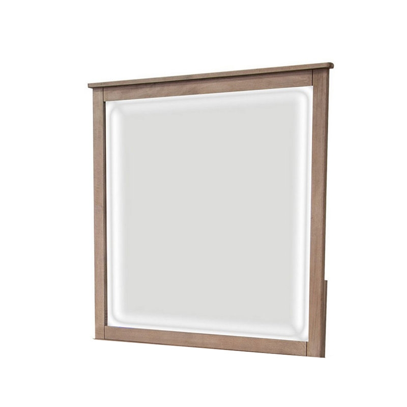 Solid Wood Rectangle Wall Mirror