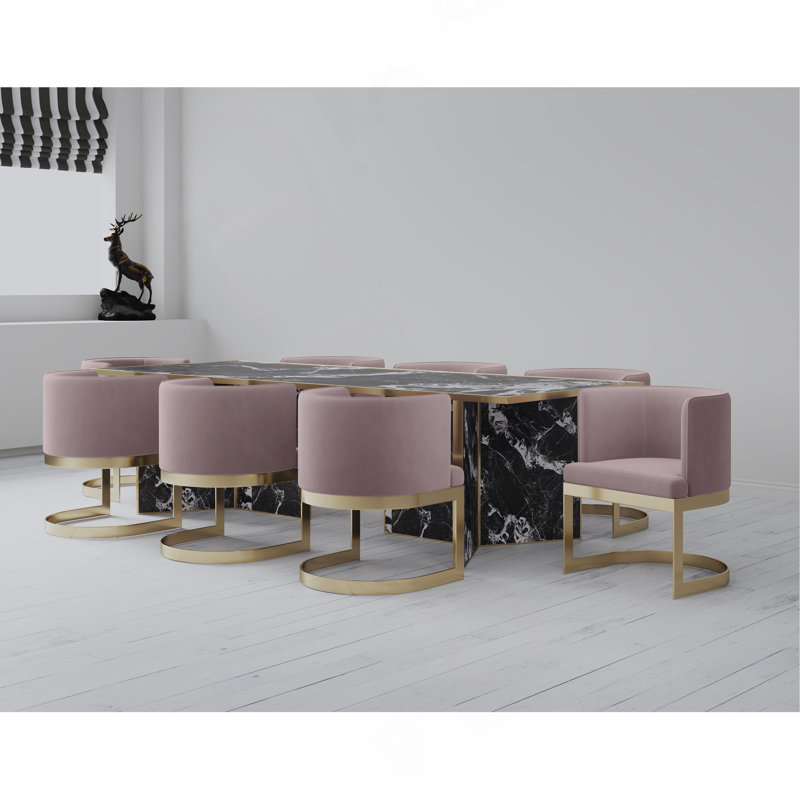 Chaise de salle à manger en rosé