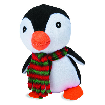 Plush Penguin with Plaid Scarf Toys