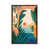 Classic Brown Wood Floater Framed