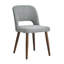 Ensemble de 4 chaises d'appoint rembourrées en chenille avec pieds en bois massif pour salle à manger-1147306441-1147306442