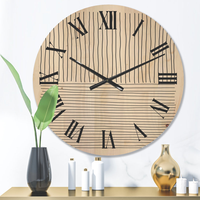 Horloge murale Minimal Geometric Lines III, Petit