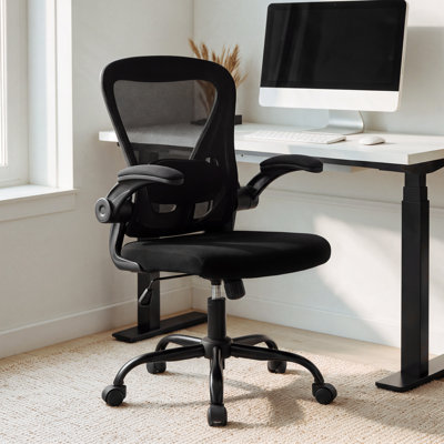 Big and Tall Ergonomic Mesh Office Chair with adjustable Armrest and Swivel Wheels