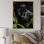 «Black Green Panther Noble Guardian», reproduction sur toile