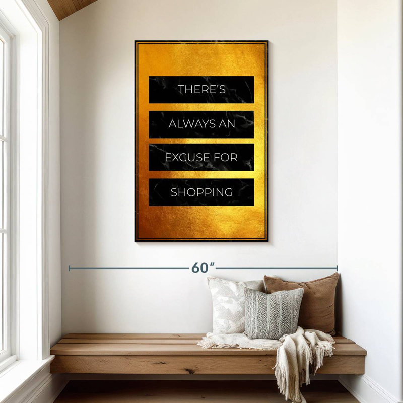 Senne Shopaholic Mantra, 45" H x 30" W