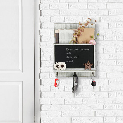 Hershall Floating Shelf with Hooks