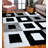 RugGuy Geometric Modern Area Rug - Black & White Squares - for Living Room, Dining Room - 5'3" x 7'3" , Shed-Free, Easy to Clean-407816461
