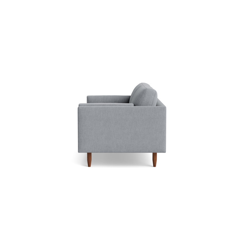 Skinny Fat Loveseat (70"), Performance Weave - Zinc