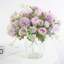 Ensemble de 3 bouquet de pivoines artificielles avec hortensias en soie et fleurs sauvages-2053468400