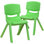 Chaise d'école empilable en plastique avec une hauteur d'assise de 30 cm (12 pouces).