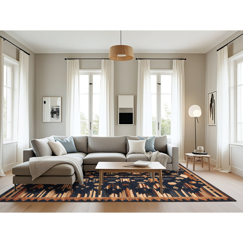 Tapis turc gris lavable à la machine, Rectangle 6 pi x 9 pi