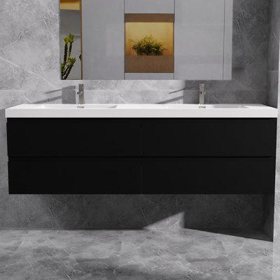 Meuble-lavabo double 72 po Dhruven