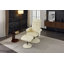 Fauteuil inclinable avec repose-pieds - Fauteuil de massage pivotant à 360 ° avec siège chauffant à 5 points de vibration et siège inclinable en cuir de polyuréthane ajustable à 140 ° pour le salon, le cinéma maison ou le bureau-128495697