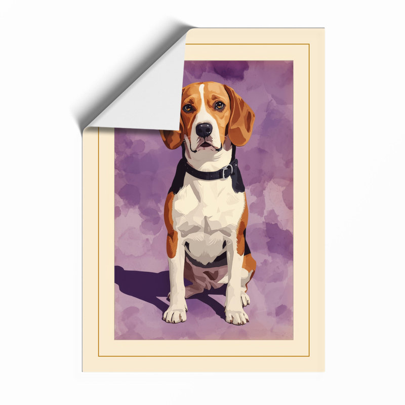 Beagle Portrait Modern - Framed Print, A2 - 59.4 x 42.0 cm, Unframed