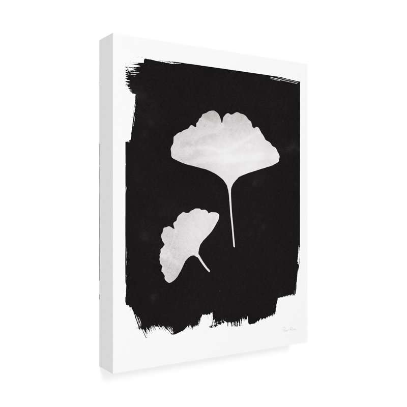 Art sur toile noir «Piper Rhue» par Bachelor Gingko II, H 19 po x l 14 po