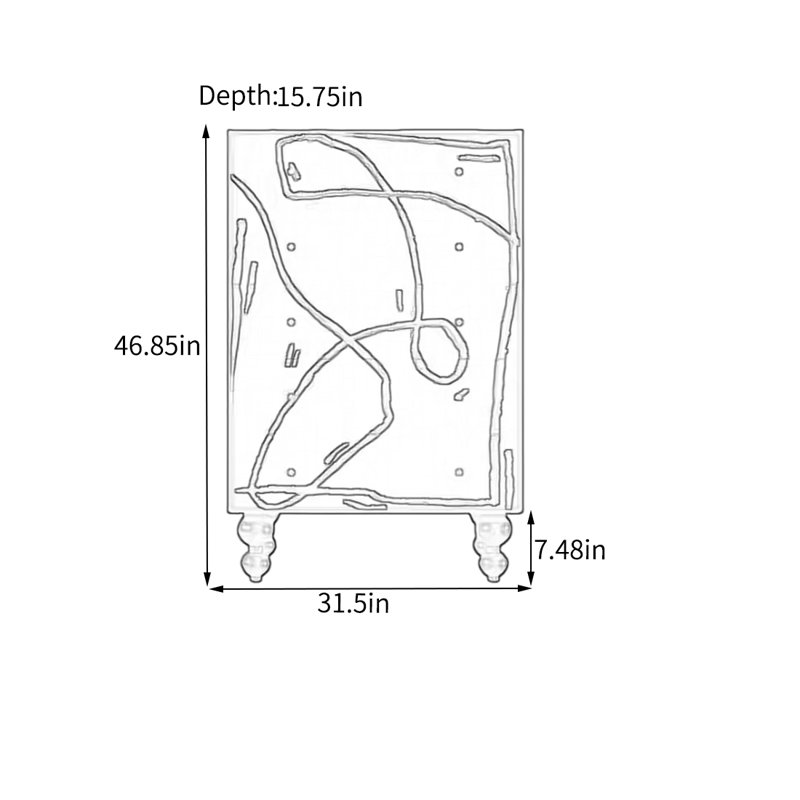 Armoire de rangement à 5 tiroirs avec plateau spacieux