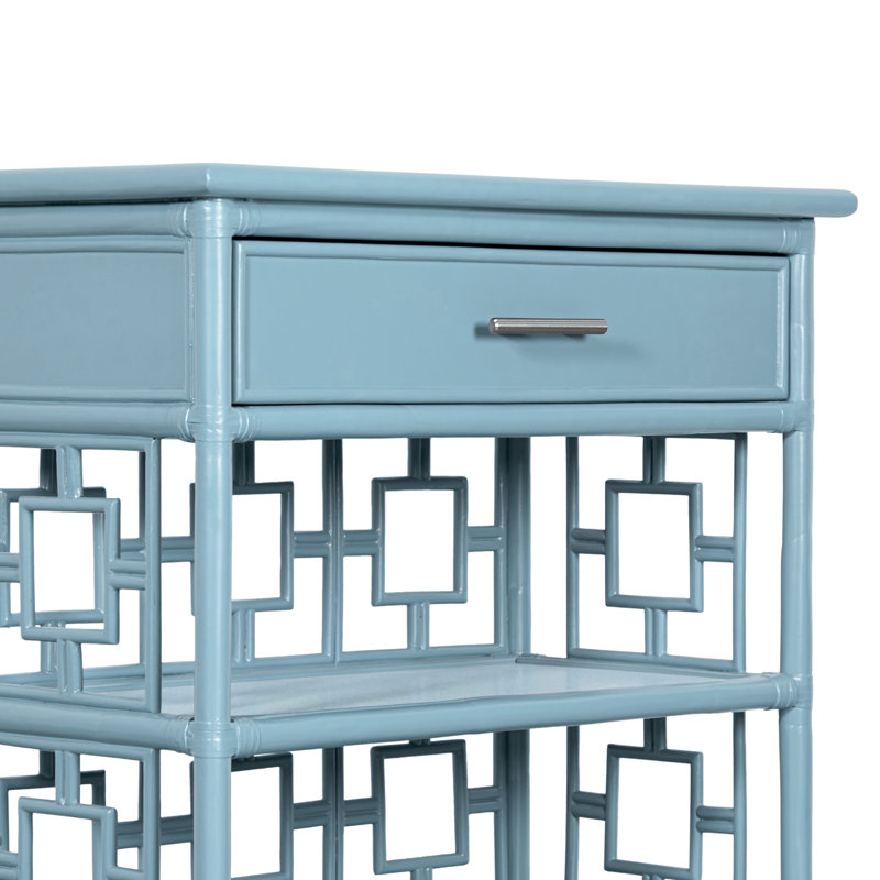 Sobe End Table, Pool Blue