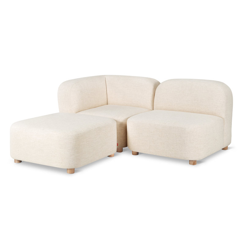 Canapé modulaire 3 pièces Circuit Modular, Huron Ivory Performance