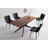 69.4" W 6-Person Rectangular Solid and Manufactured Wood Dining Table with Metal Legs-1470405059