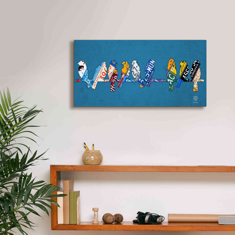 «Birds On A Wire» par Design Turnpike, H 12 po x l 24 po x P 0,75 po