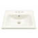 Dekorman 16.7'' White Ceramic Rectangular Bathroom Sink with Overflow