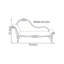 Chaise longue classique en bois massif sculpté