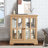 Classic Antique Display Cabinet With Oak Color And Adjustable Shelving Remote-controlled Lighting Shelves