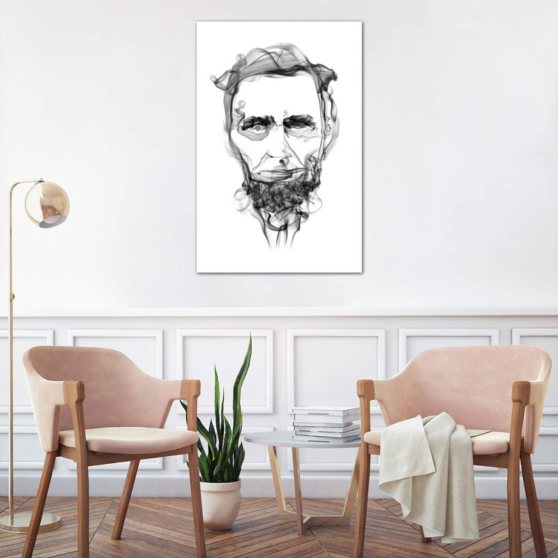 «Abraham Lincoln», reproduction, Toile tendue, H 40 po x l 26 po x P 1,5 po