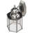1-Light Outdoor Steel Brushed Nickel Wall Mount Wall Sconce Wall Lantern with Clear Beveled Glass-11800907