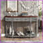 Table basse contemporaine de 52 po - bois massif et amp; Panneau de fibres à densité moyenne, 4 tiroirs + 1 tablette, assemblage facile Rangement spacieux-1594200407-1594200401
