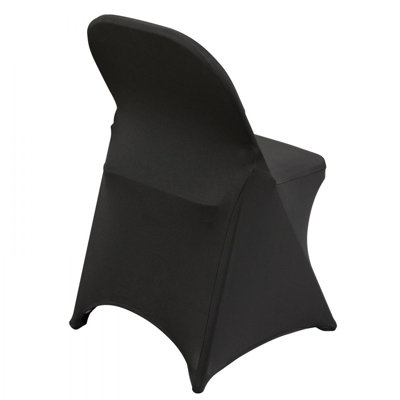 Housse de chaise pliante en élasthanne extensible, housse de chaise ajustée universelle, housses de protection amovibles lavables, pour mariage, vacances, banquet, fête, fête, salle à manger (50 pièces)