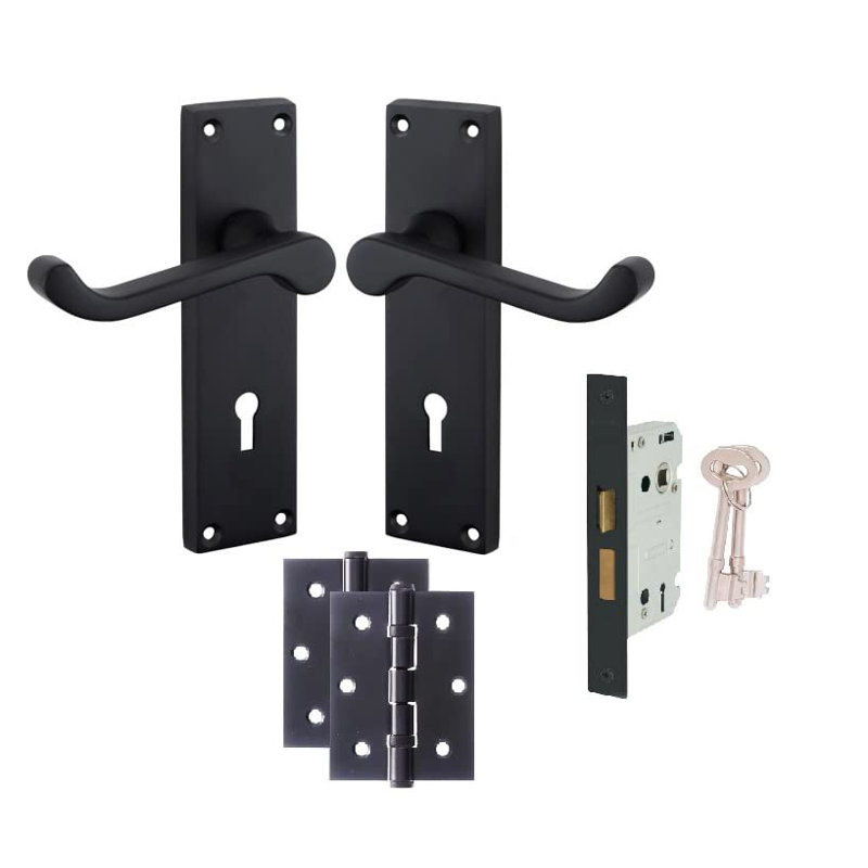 Door Handle with Lever Lock Set