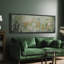 «Green Wilderness Plants», art mural botanique, impression numérique sur toile giclée sur toile-111652526-111652524