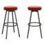 Tabouret de bar pivotant Glam - paquet de 2 - Rouille
