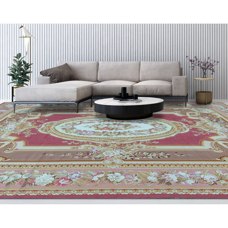 Hand-Knotted High-Quality Rose Area Rug
