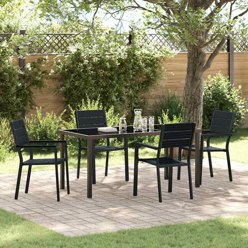4 - Person Patio Dining Set with, 73cm H x 160cm W x 80cm D