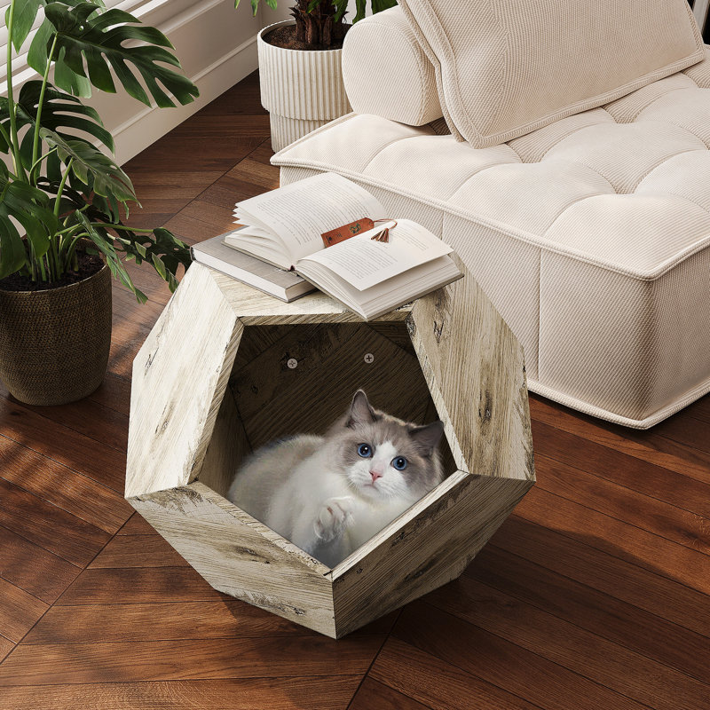 Table d'appoint pour chat 25,98 po, Chêne blanc