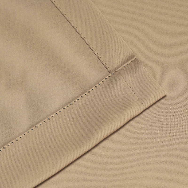 Paire de rideaux obscurcissant avec œillets Millendon, Bois de frêne fumé, L 26 po x L 84 po