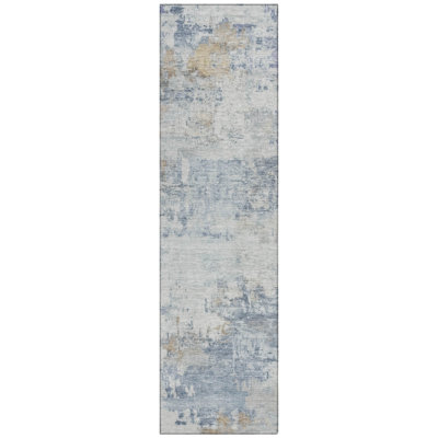 Machine Washable Indoor/Outdoor Chantille ACN2371 Abstract Rug