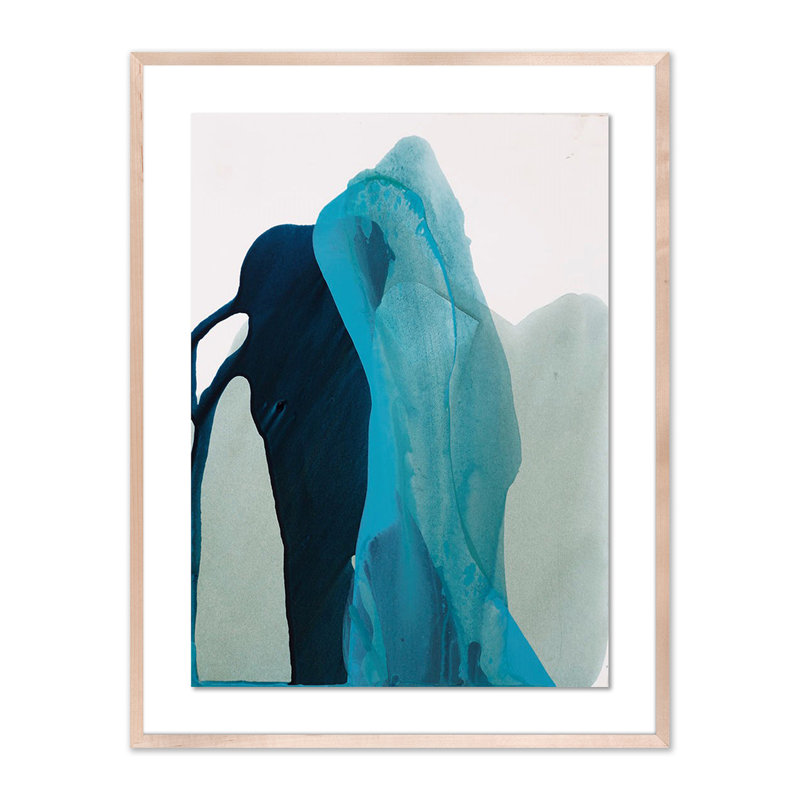 Blue Abyss V Painting by Kim Whiteside, Natural, 40" H x 31" W x 2.5" D