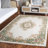 Stemple Hand Tufted Wool/Cotton Floral Rug in Green/Ivory-889884254
