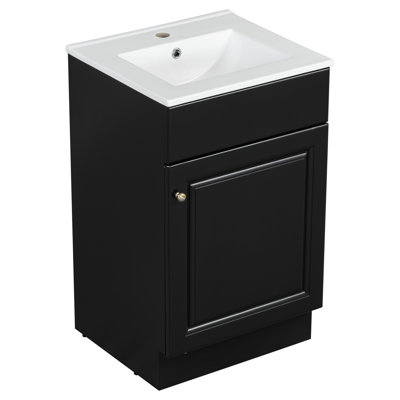 Meuble-lavabo de 20 po avec lavabo, meuble-lavabo avec tablette de porte et tablette réglable