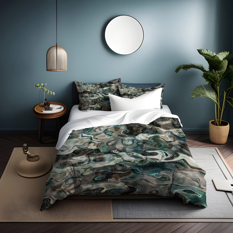 Abstract Duvet Cover, King Duvet Cover + 2 King Shams