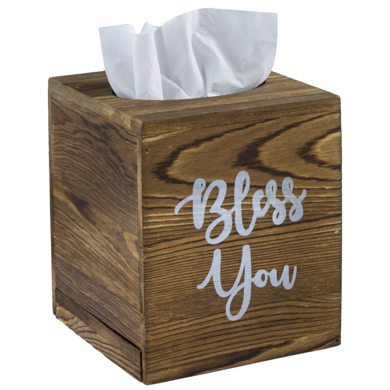 Tissue Box Cover, Dark Brown