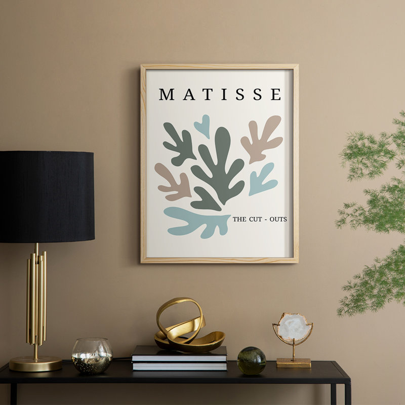Matisse CDII, reproduction d'art encadrée - bois massif, H 30 po x l 24 po, Naturel