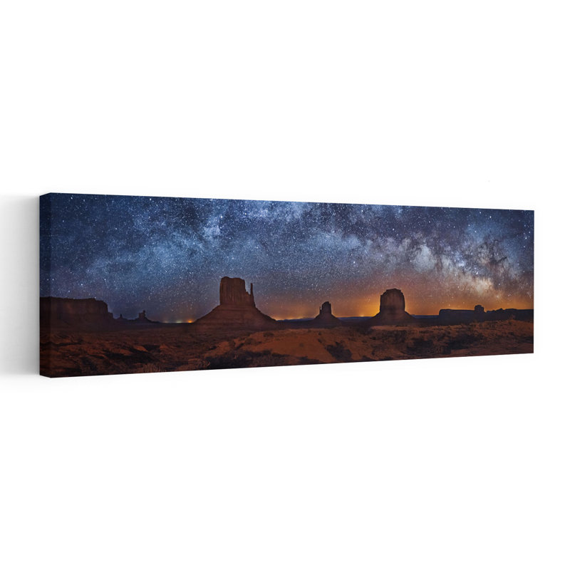 Cosmic Desert Buttes by Michael Zheng - Wrapped Canvas Panoramic Print, 40.64 cm H x 121.92 cm W