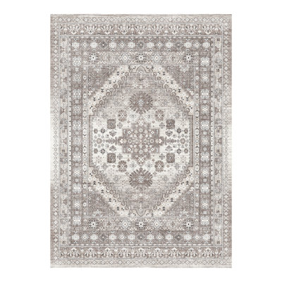 Malaika Machine-Washable Non-Slip Medallion Area Rug